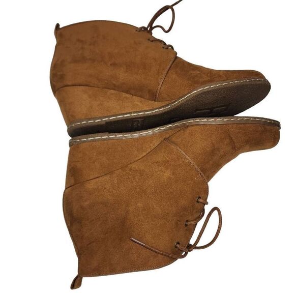 Franco Sarto Desert Wedge Chestnut Suede Light Brown Booties Women's Size 8.5M - Picture 7 of 10